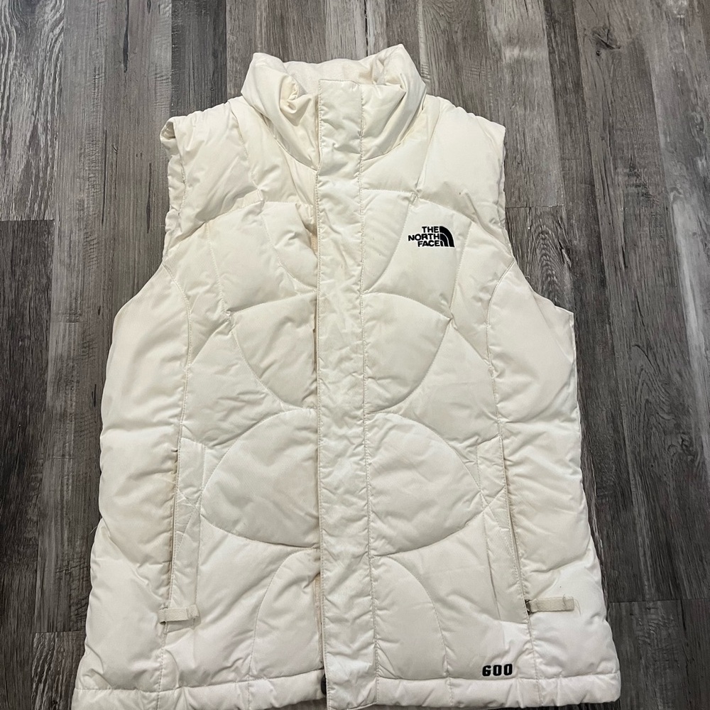 Manteau The North Face sans manche femme blanc
